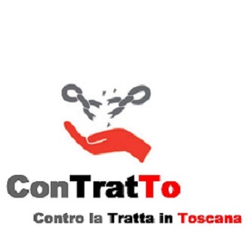 logo del progetto ConTratTo catena spezzata sopra a una mano
