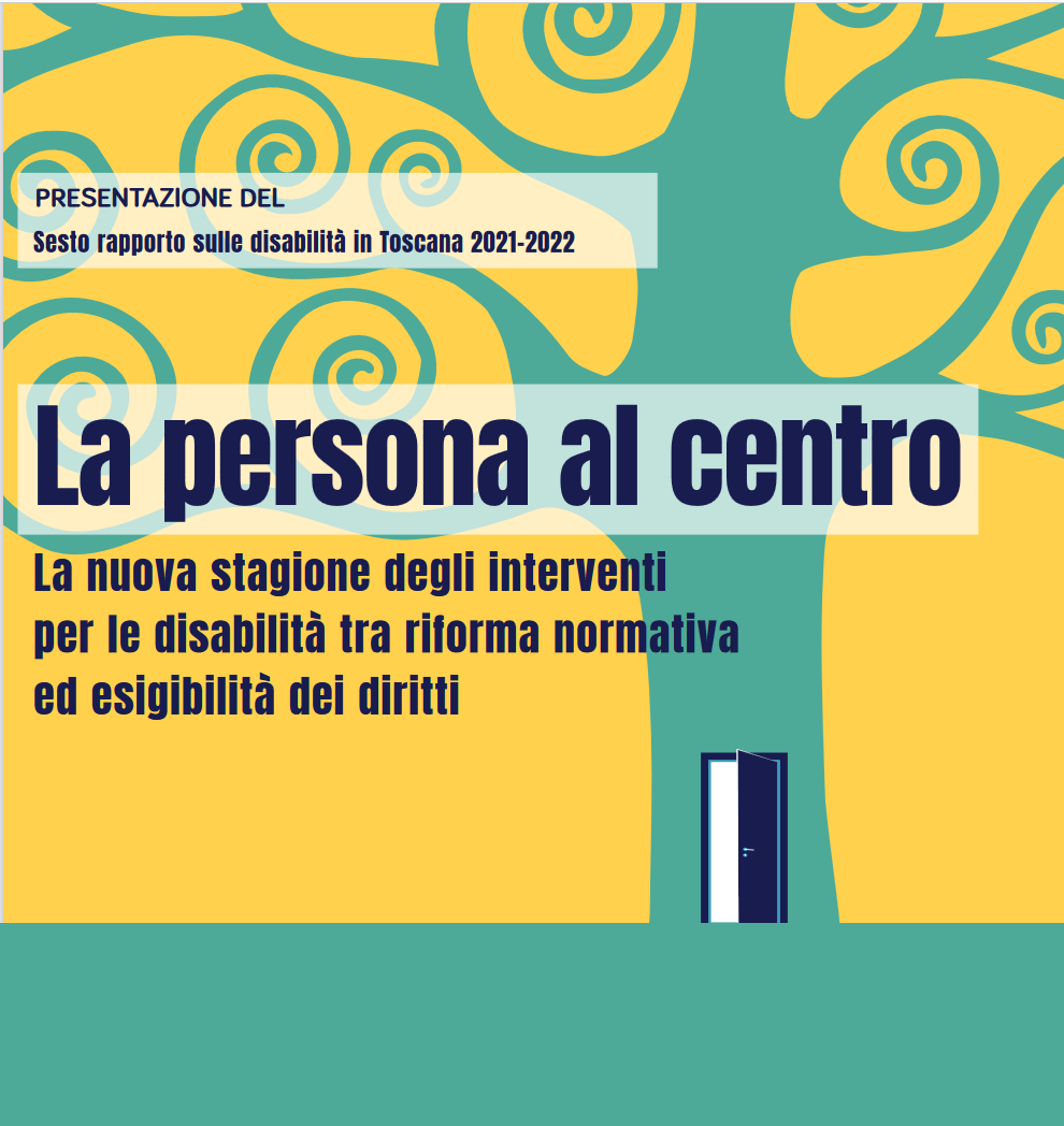 copertina del sesto Rapporto sulle disabilità in Toscana presentazione