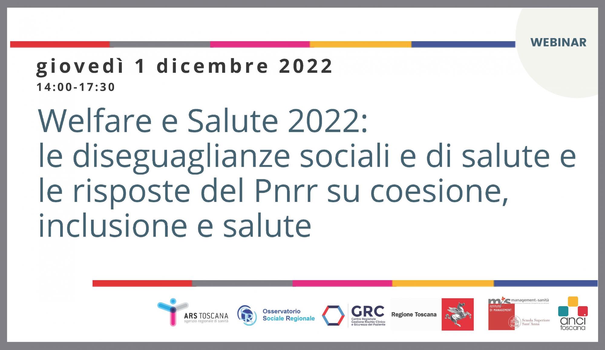 particolare del programma di presentazione del rapporto 2022 Welfare e salute in Toscana