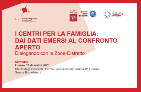 locandina del convegno sui centri per le famiglie