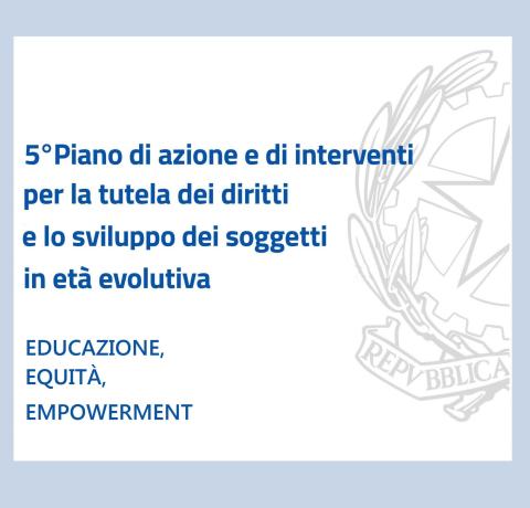 particolare della cover del 5 piano nazionale infanzia e adolescenza