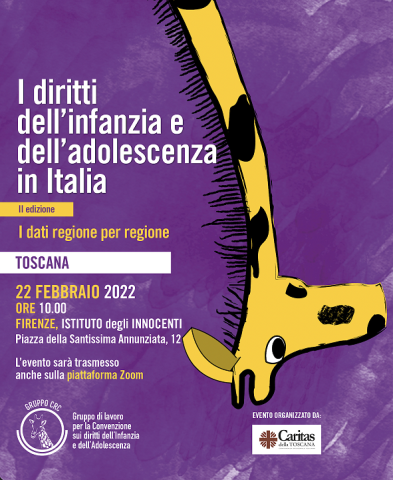 cover della presentazione del Rapporto CRC “I dati regione per regione 2021”