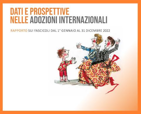 particolare della cover del Rapporto report della CAI sull’andamento delle adozioni internazionali concluse nell’anno 2022