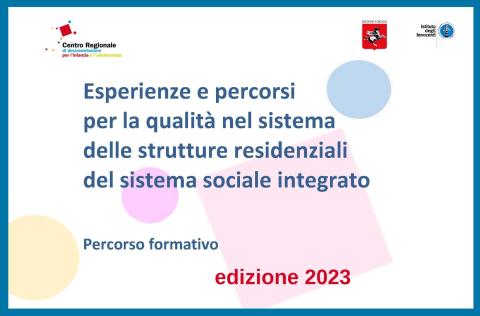 particolare della locandina del percorso formativo sulla qualità delle strutture residenziali