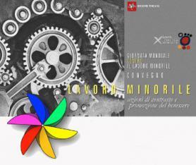 grafica della locandina del convegno contro il lavoro minorile