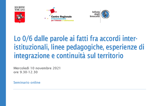 particolare del programma del seminario sui Servizi educativi 0/6