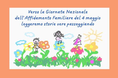 grafica della locandina per la Passeggiata organizzata in occasione della Giornata nazionale dell'affido