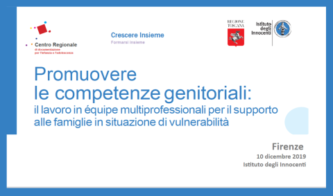 cover per il seminario dal titolo Promuovere le competenze genitoriali