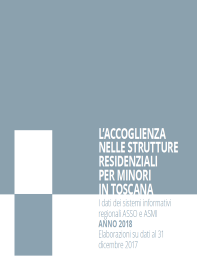 cover del report L’accoglienza nelle strutture residenziali per minori in Toscana 2018