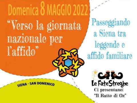 particolare della brochure "Verso la giornata Nazionale dell'Affido" Siena 8 maggio 2022