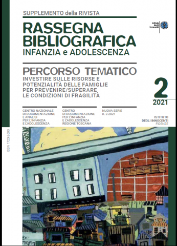 cover del Supplemento Rassegna bibliografica 2/2021 - Investire sulle risorse e potenzialità delle famiglie
