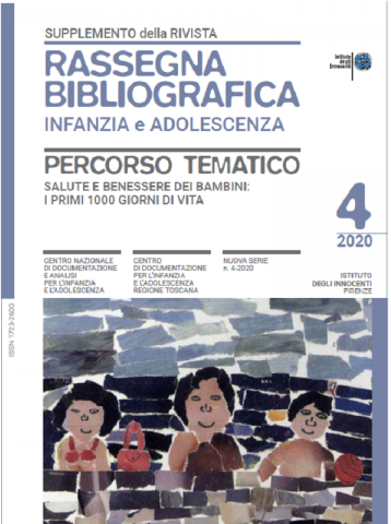 cover del Supplemento Rassegna bibliografica 4/2020 - Salute e benessere dei bambini i primi 1000 giorni di vita