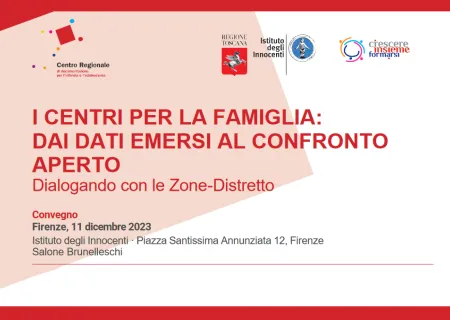locandina del convegno sui centri per le famiglie