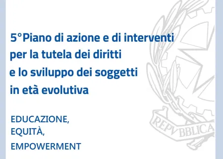 particolare della cover del 5 piano nazionale infanzia e adolescenza