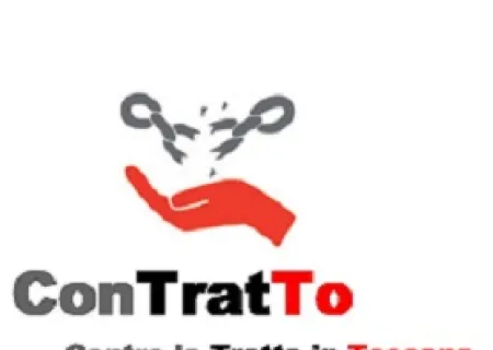 logo del progetto ConTratTo catena spezzata sopra a una mano
