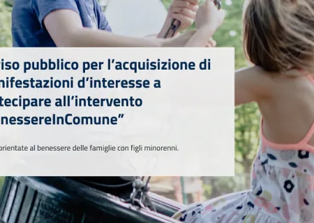 Avviso pubblico Benessere In Comune