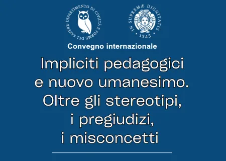 particolare della locandina del Convegno internazionale Impliciti pedagogici e nuovo umanesimo