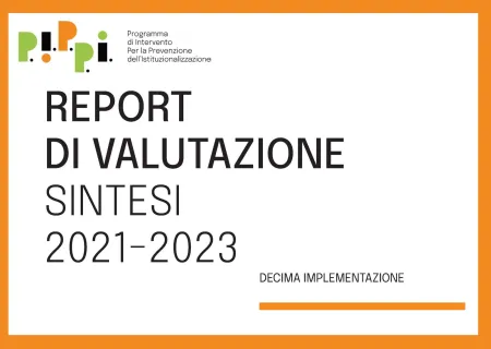 particolare della cover del rapporto di sintesi PIPPI 2021-2023