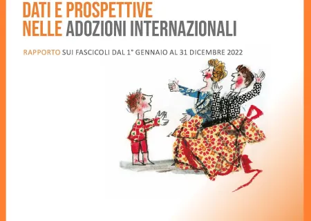particolare della cover del Rapporto report della CAI sull’andamento delle adozioni internazionali concluse nell’anno 2022
