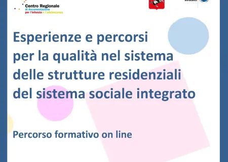 particolare del programma del percorso formativo La qualità nel sistema delle strutture residenziali - 25 ottobre