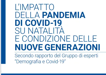 particolare della cover del Rapporto sull'impatto della pandemia da Covid 19 sulle nuove generazioni