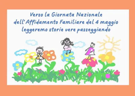 grafica della locandina per la Passeggiata organizzata in occasione della Giornata nazionale dell'affido