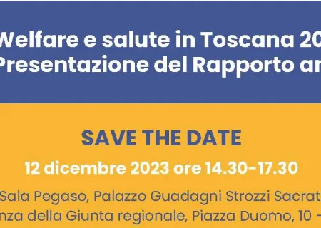 save the date della presentazione del rapporto Welfare e salute