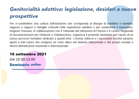 particolare del programma Genitorialità adottiva - seminario online