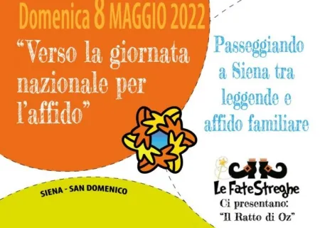 particolare della brochure "Verso la giornata Nazionale dell'Affido"  Siena 8 maggio 2022