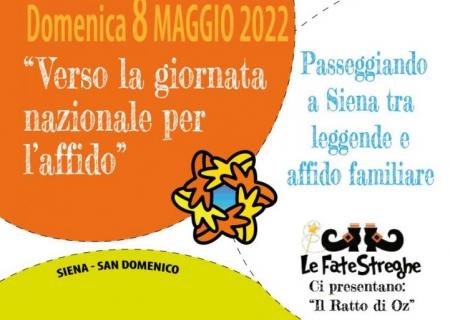 particolare della brochure "Verso la giornata Nazionale dell'Affido"  Siena 8 maggio 2022